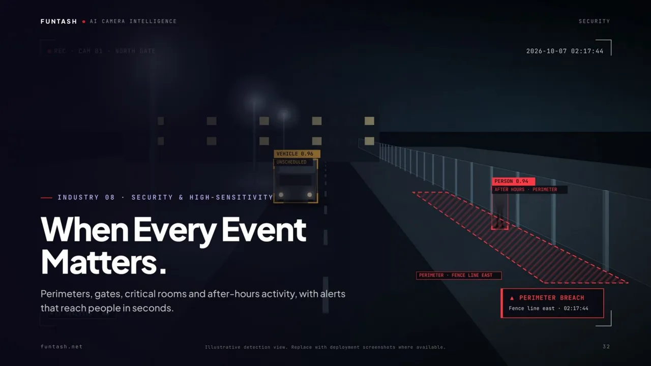 Security and high-sensitivity sites: when every event matters